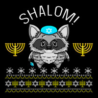 Shalom Menorah Jewish Racoon Design Cute Chanuka Jewish Gift Zipper Hoodie | Artistshot