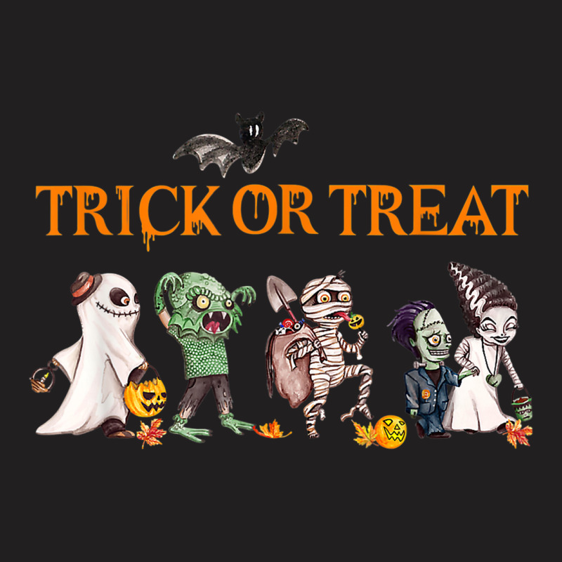 Funny Trick Or Treat Halloween Retro Monster Kids Costume T-shirt | Artistshot