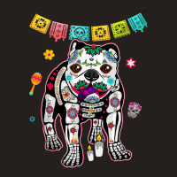 Calavera English Bulldog Dog Dia De Muertos Halloween Day Tank Top | Artistshot