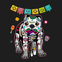 Calavera English Bulldog Dog Dia De Muertos Halloween Day Classic T-shirt | Artistshot