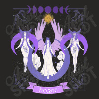 Triple Moon Goddess Hecate Tarot Card Wiccan Pagan Witch Ladies Fitted T-shirt | Artistshot