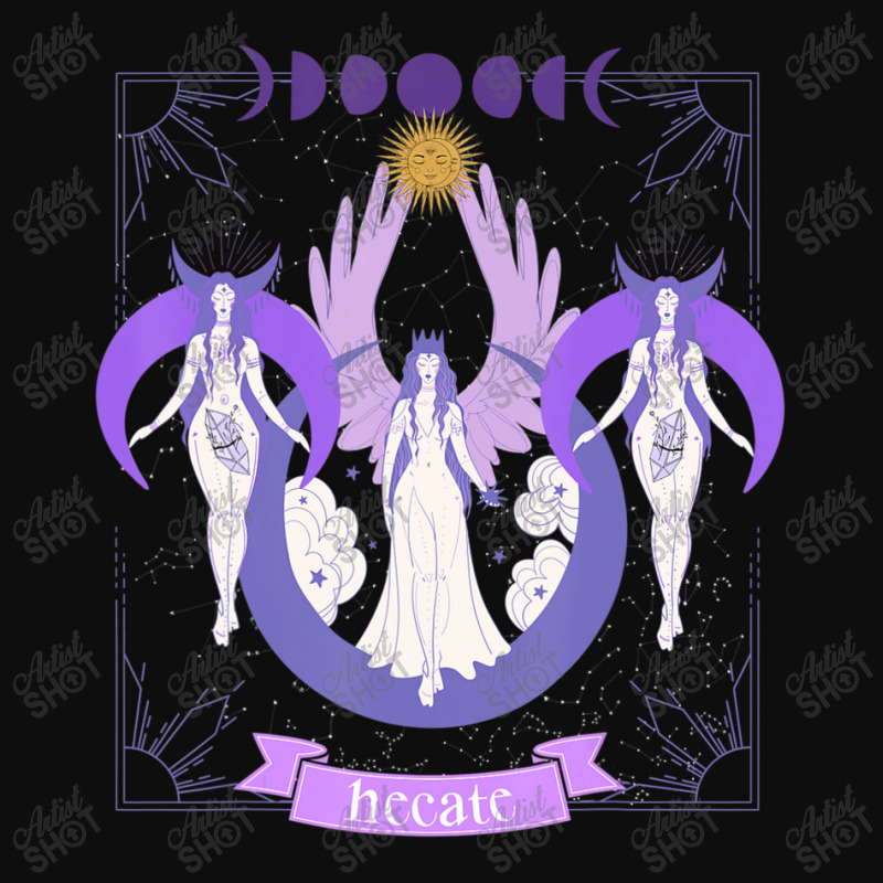 Triple Moon Goddess Hecate Tarot Card Wiccan Pagan Witch Crop Top by Min02 | Artistshot