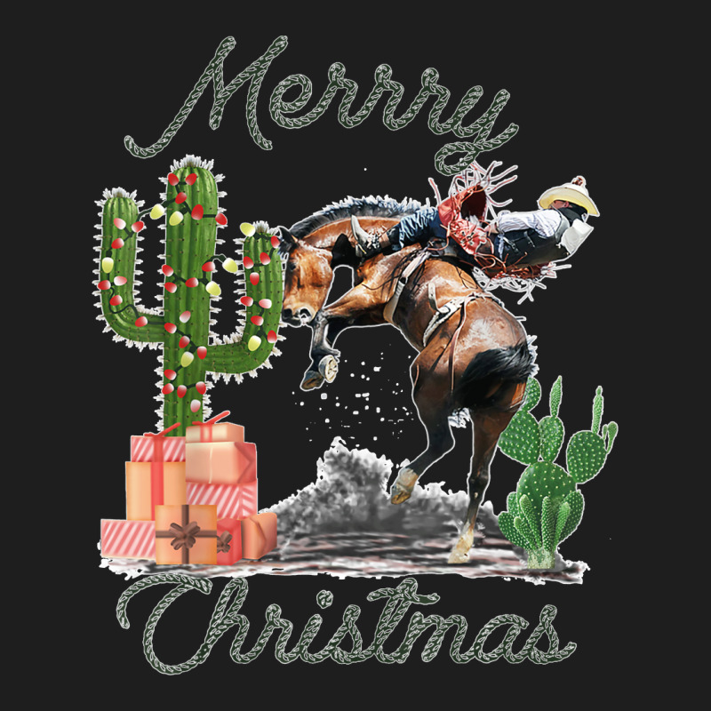 Rodeo Bucking Horse Western Cactus Cowboy Christmas Matching Classic T-shirt by RogerKyleFox | Artistshot