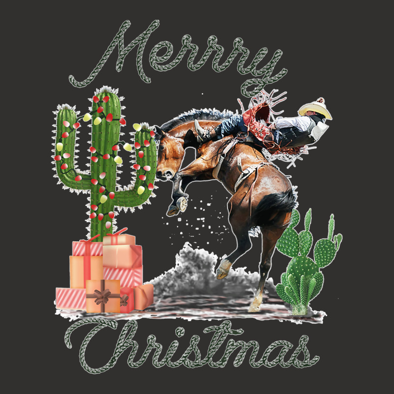 Rodeo Bucking Horse Western Cactus Cowboy Christmas Matching Champion Hoodie by RogerKyleFox | Artistshot