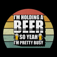 I'm Holding A Beer So Yeah I'm Pretty Busy Beer Drinking Adjustable Cap | Artistshot