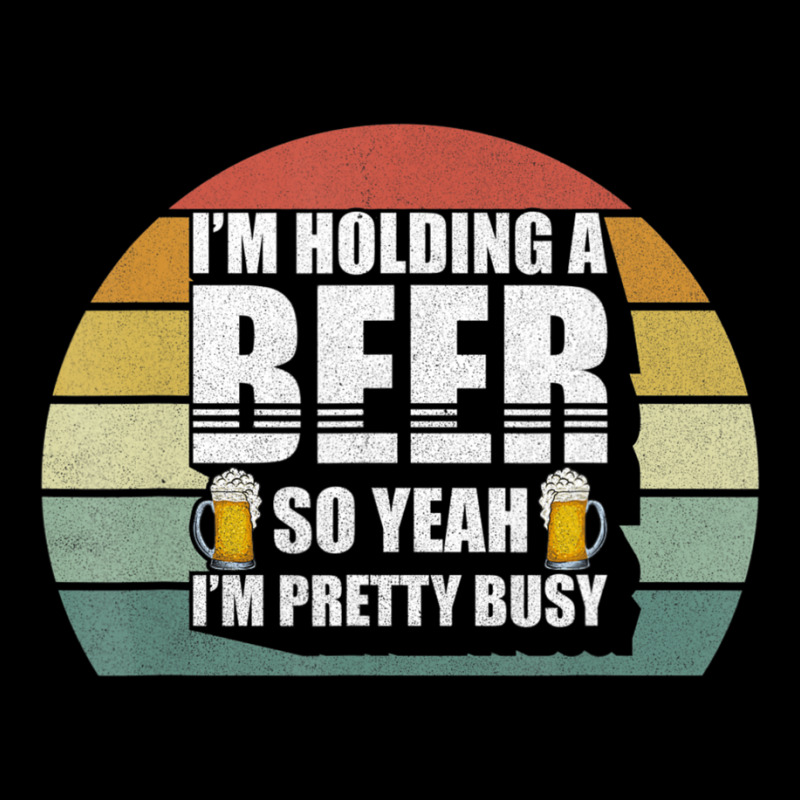 I'm Holding A Beer So Yeah I'm Pretty Busy Beer Drinking Adjustable Cap | Artistshot