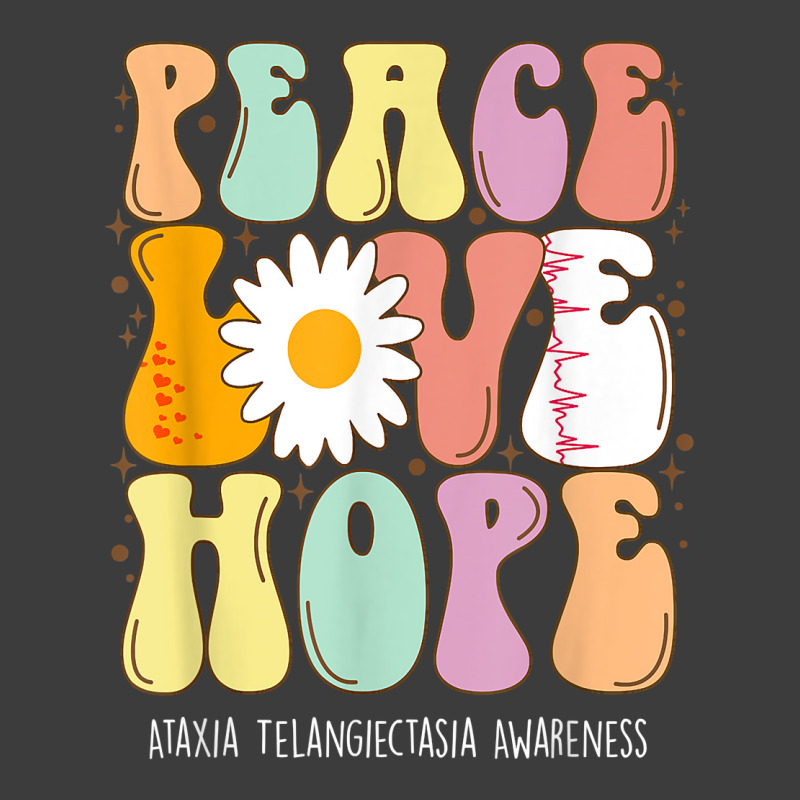 Peace Love Hope Ataxia Telangiectasia Awareness Gift T Shirt Men's Polo Shirt by cm-arts | Artistshot