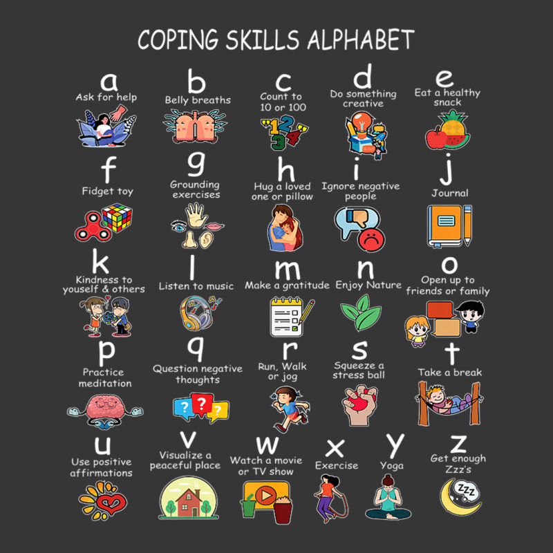 Mental Health Awareness Coping Skills Alphabet Kids Teens Premium T Sh Toddler Hoodie | Artistshot