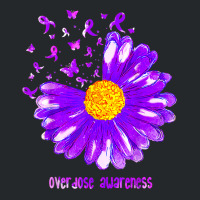 Butterfly Purple Ribbon Sunflower Overdose Awareness T Shir Crewneck Sweatshirt | Artistshot