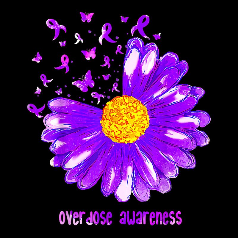 Butterfly Purple Ribbon Sunflower Overdose Awareness T Shir Long Sleeve Shirts | Artistshot