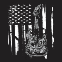 Us American Flag Guitar Musician Distressed Racerback Guitarsa T-shirt | Artistshot