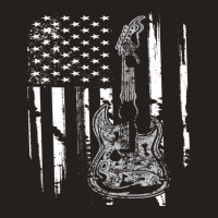 Us American Flag Guitar Musician Distressed Racerback Guitarsa Tank Top | Artistshot