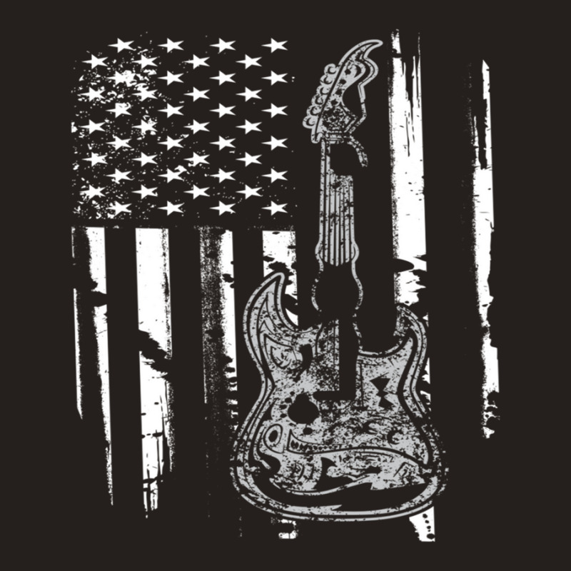 Us American Flag Guitar Musician Distressed Racerback Guitarsa Tank Top by DenzelTyler | Artistshot