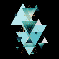 Geometric Triangle Compilation In Teal Kids Cap | Artistshot