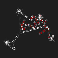 Christmas Candy Cane Martini Bling Rhinestone Christmas Classic T-shirt | Artistshot