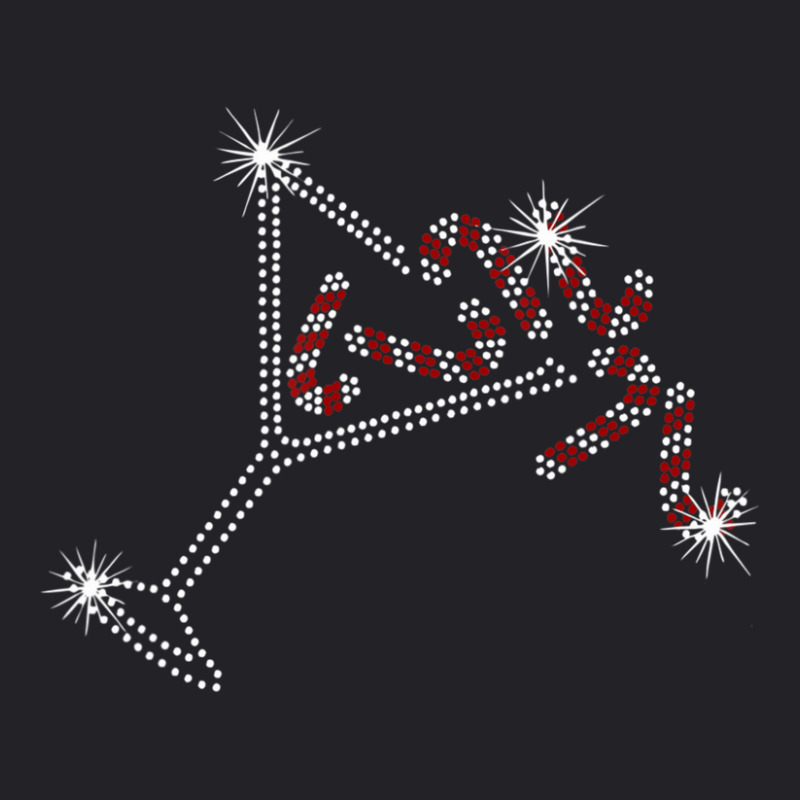 Christmas Candy Cane Martini Bling Rhinestone Christmas Youth Tee by cm-arts | Artistshot