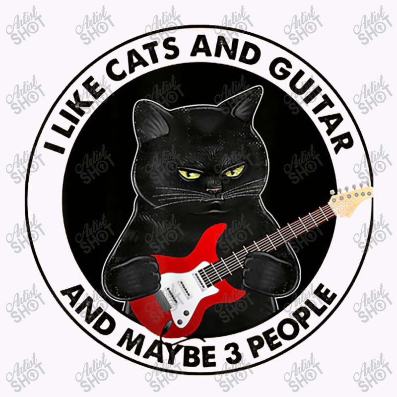 I Like Cats And Guitar And Maybe 3 People Cat Plays Guitar Love Cat Tank Top by lullabellelaart | Artistshot