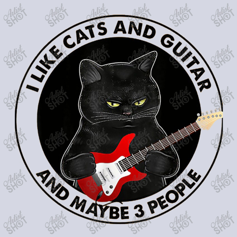 I Like Cats And Guitar And Maybe 3 People Cat Plays Guitar Love Cat Fleece Short by lullabellelaart | Artistshot