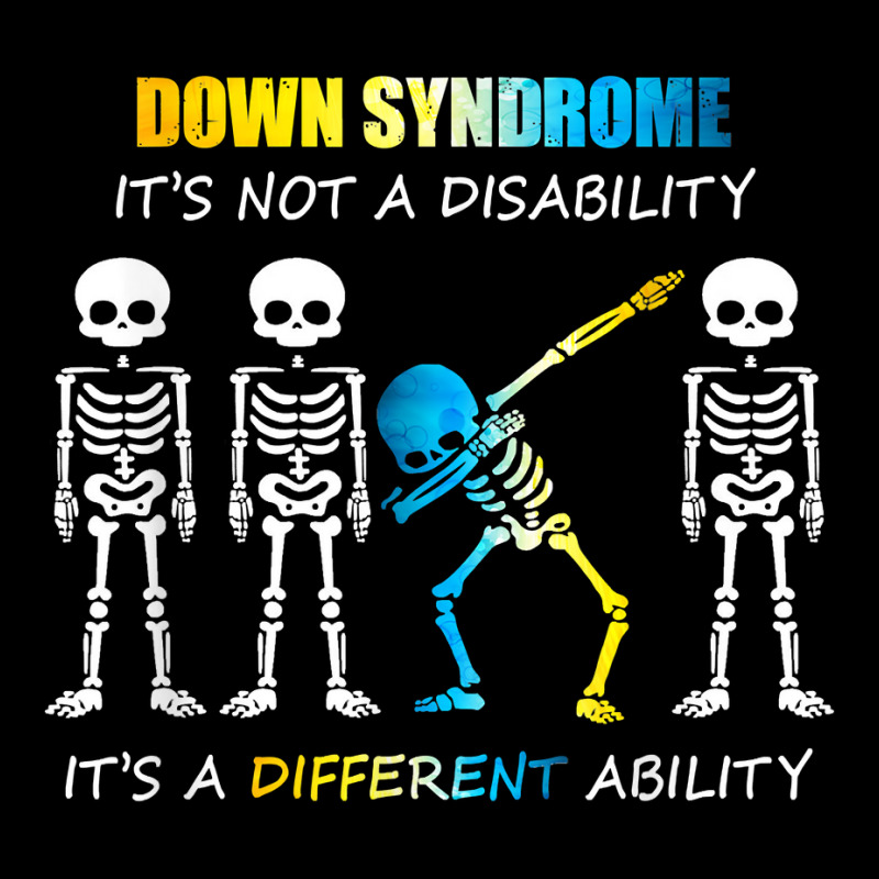 Down Syndrome It's Not A Disability Funny Dabbing Skeleton T Shirt Baby Bibs by relaehopoli | Artistshot