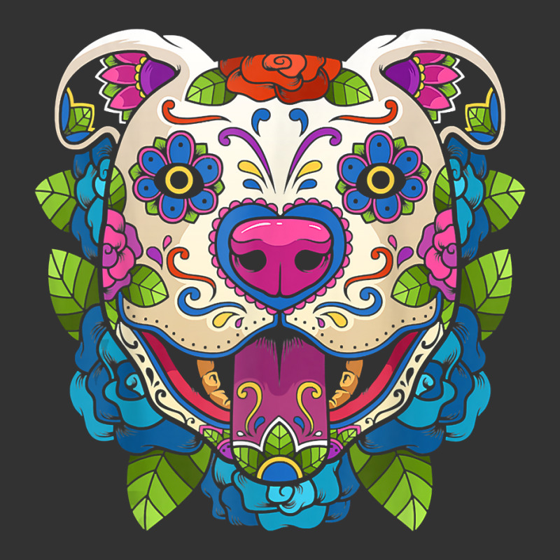 Pit Bull Sugar Skull Mexico Dog Calavera Dia De Los Muertos T Shirt Baby Bodysuit by cm-arts | Artistshot