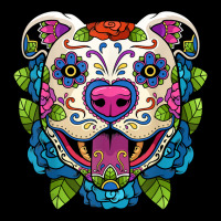 Pit Bull Sugar Skull Mexico Dog Calavera Dia De Los Muertos T Shirt Long Sleeve Baby Bodysuit | Artistshot