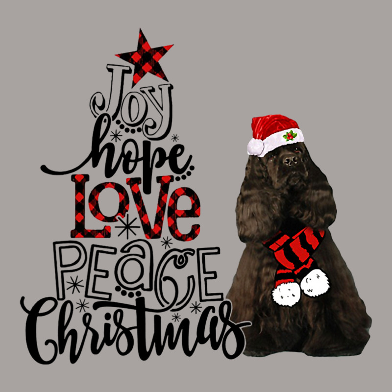 Joy Hope Love Peace Christmas Black American Cocker Spaniel Racerback Tank by Chalaun | Artistshot