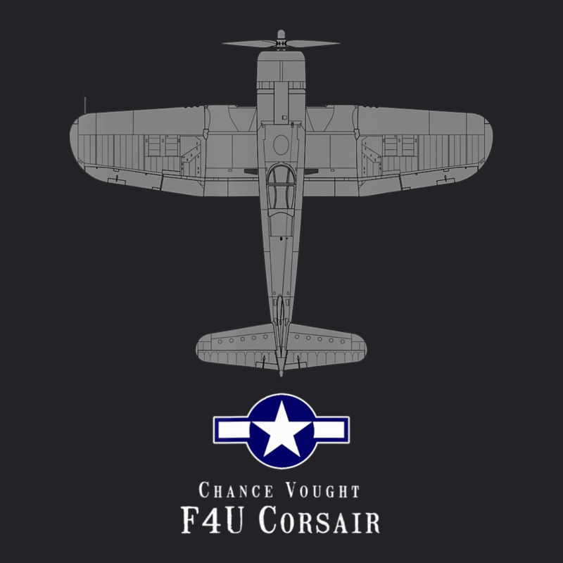 F4u Corsair Tech Drawing Wwii Naval Airplane Youth Tee by Whitfield Wolff | Artistshot