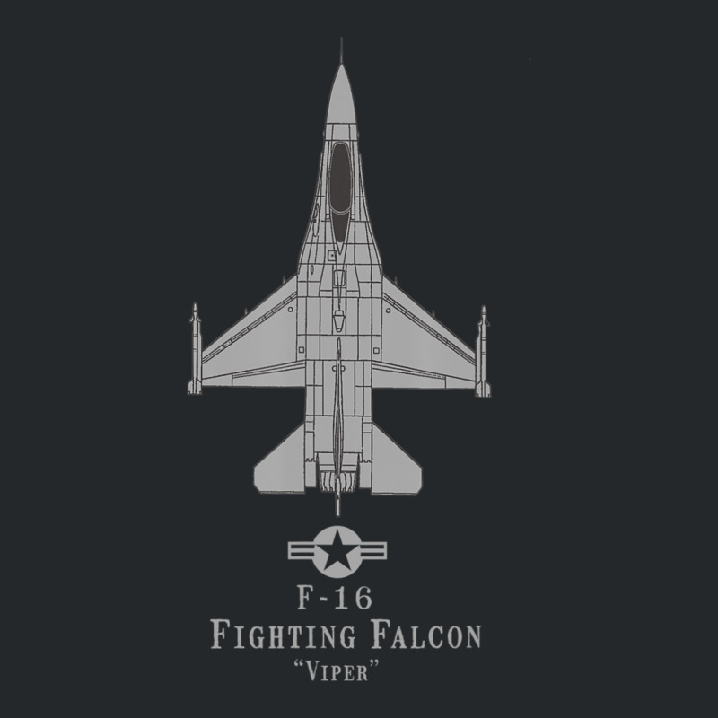 F-16 Fighting Falcon Tech Drawing Military Airplane Crewneck Sweatshirt by Whitfield Wolff | Artistshot