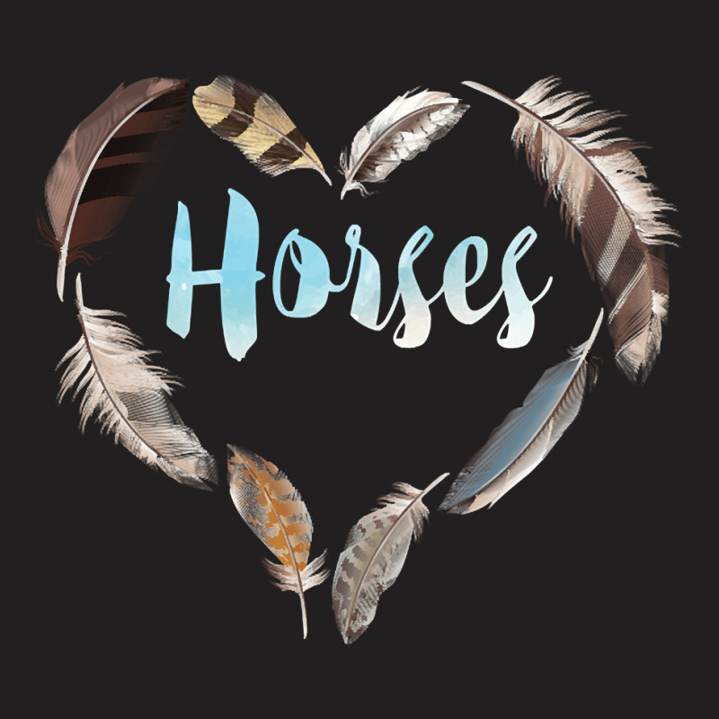 Horses Feather Heart, Horses Feather Heart Vintage, Horses Feather Hea T-Shirt by SHOPTYU | Artistshot