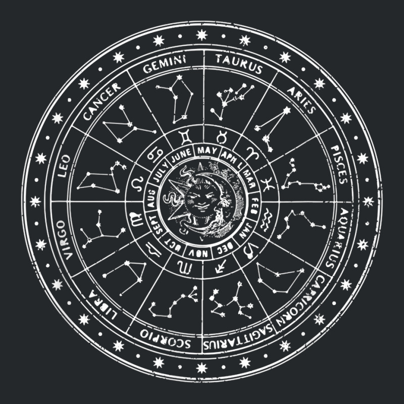 Zodiac Wheel Horoscope Astrology Science Gift T Shirt Crewneck Sweatshirt by cm-arts | Artistshot