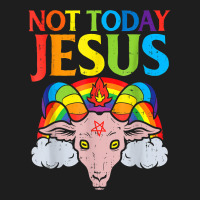 Today Not Jesus Satan Goat Satanic Rainbow Satanism Gift T Shirt Classic T-shirt | Artistshot