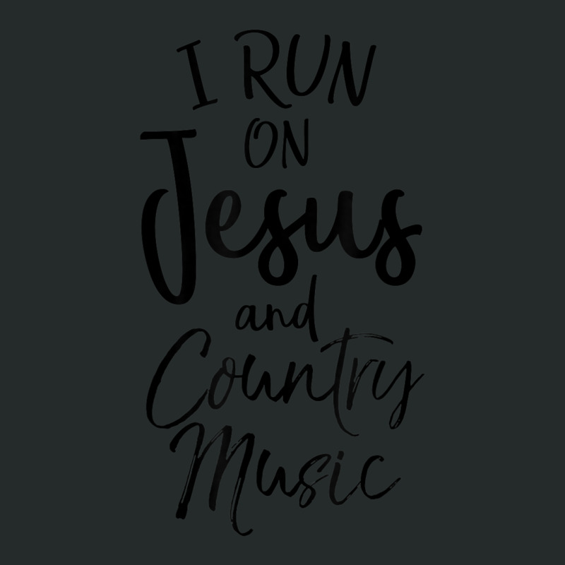 I Run On Jesus And Country Music Funny Christian Women's Triblend Scoop T-shirt by thangdinhsinhelf | Artistshot