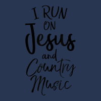 I Run On Jesus And Country Music Funny Christian Men Denim Jacket | Artistshot