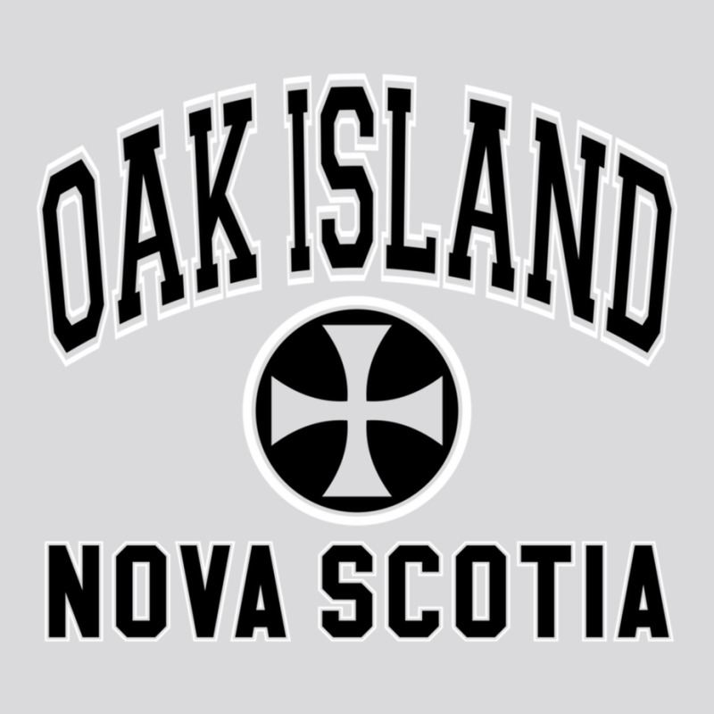 Oak Island Varsity Style Cross Black Print Pullover Hoodie Women's Triblend Scoop T-shirt by cm-arts | Artistshot