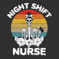 Funny Night Shift Nurse Skeleton Halloween Rn Nurses Women Champion Hoodie | Artistshot