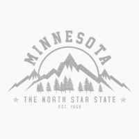 Minnesota North Star State Est. 1858 Vintage Mountains Gift Pullover H T-shirt | Artistshot