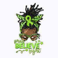 Pray Believe Fight Afro Messy Bun World Cerebral Palsy Day T Shirt T-shirt | Artistshot