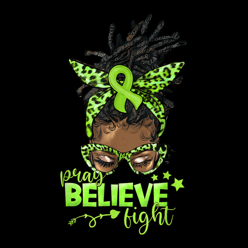 Pray Believe Fight Afro Messy Bun World Cerebral Palsy Day T Shirt Men's Long Sleeve Pajama Set by cm-arts | Artistshot