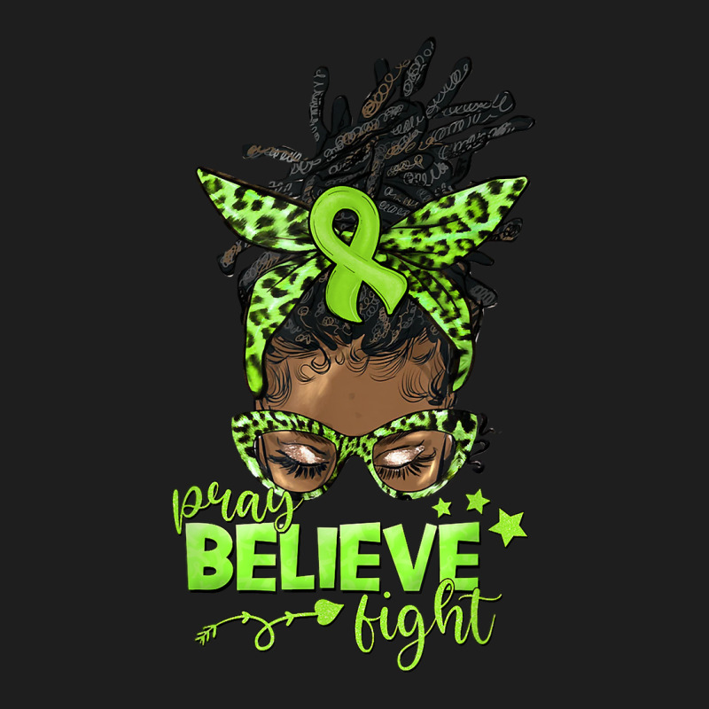 Pray Believe Fight Afro Messy Bun World Cerebral Palsy Day T Shirt Classic T-shirt by cm-arts | Artistshot