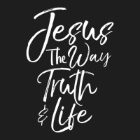 Bible Verse Quote Men's Jesus The Way The Truth And The Life-ydlxv Classic T-shirt | Artistshot