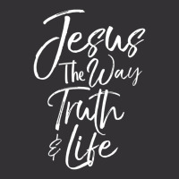 Bible Verse Quote Men's Jesus The Way The Truth And The Life-ydlxv Vintage Hoodie | Artistshot