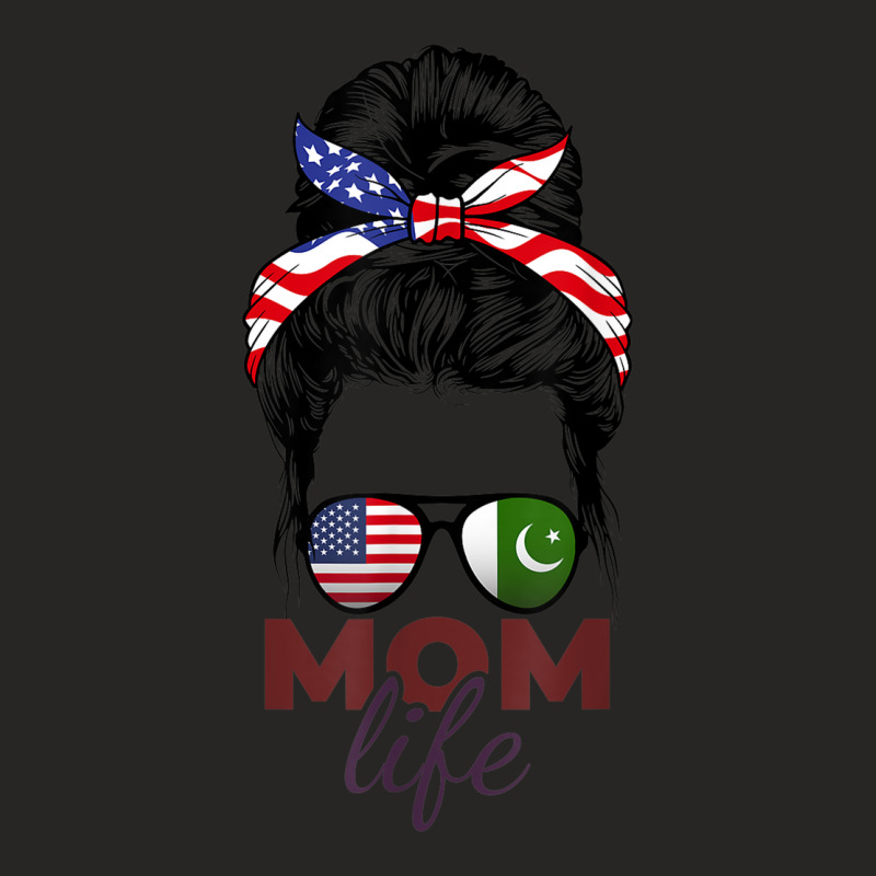 Pakistani American Messy Bun Women Ladies Fitted T-Shirt by Queens | Artistshot