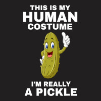 Funny This Is My Human Costume I M Really A Pickle Halloween T-shirt | Artistshot