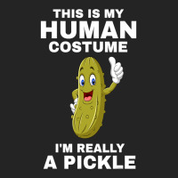 Funny This Is My Human Costume I M Really A Pickle Halloween 3/4 Sleeve Shirt | Artistshot