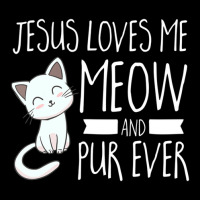 Cat Jesus Loves Me Meow Youth Christian V-neck Tee | Artistshot