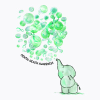 Elephant Blows Up Green Balloons Mental Health Awareness T Shirt T-shirt | Artistshot