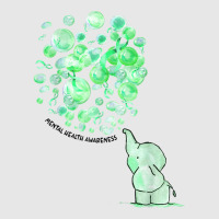 Elephant Blows Up Green Balloons Mental Health Awareness T Shirt Unisex Jogger | Artistshot