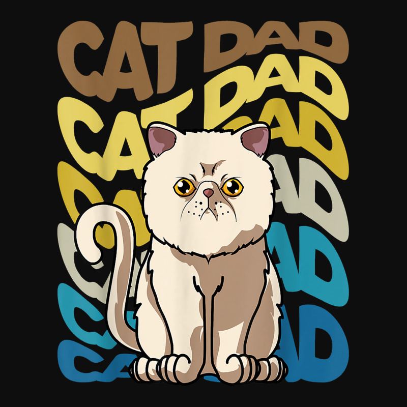 Retro Vintage Funny Cat Exotic Shorthair Cat Dad Daddy T Shirt Crop Top by cm-arts | Artistshot