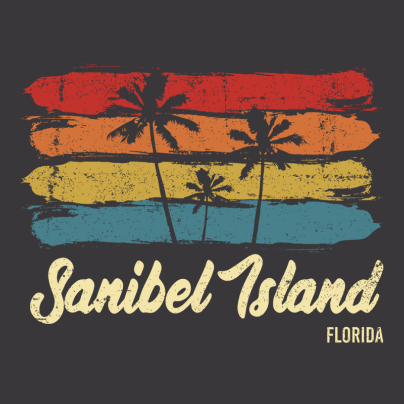 Vintage Sanibel Island Florida Palm Trees Fl Retro Pullover Hoodie Ladies Curvy T-Shirt by cm-arts | Artistshot