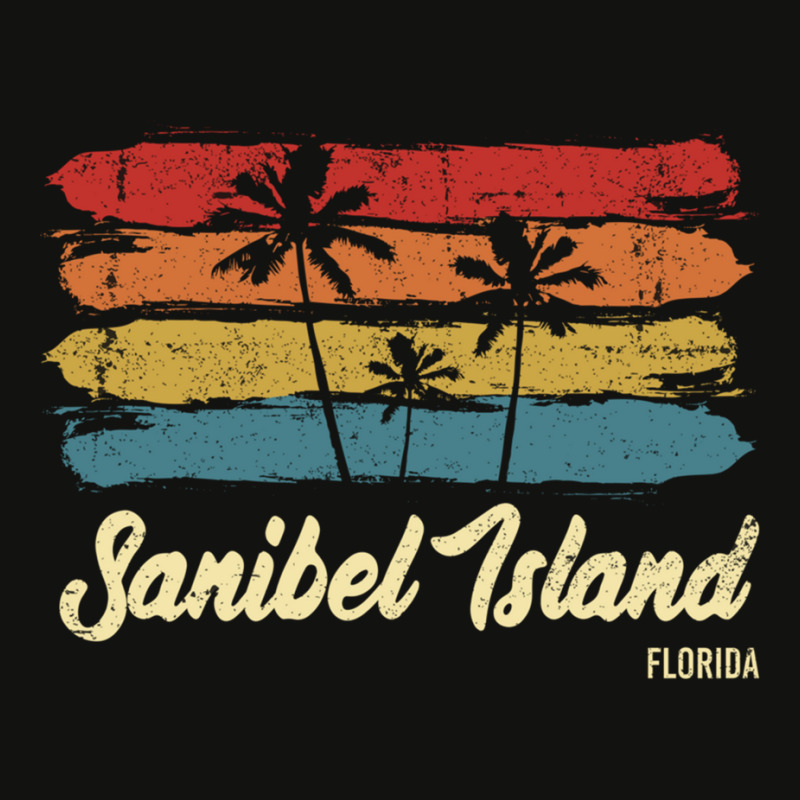 Vintage Sanibel Island Florida Palm Trees Fl Retro Pullover Hoodie Scorecard Crop Tee by cm-arts | Artistshot